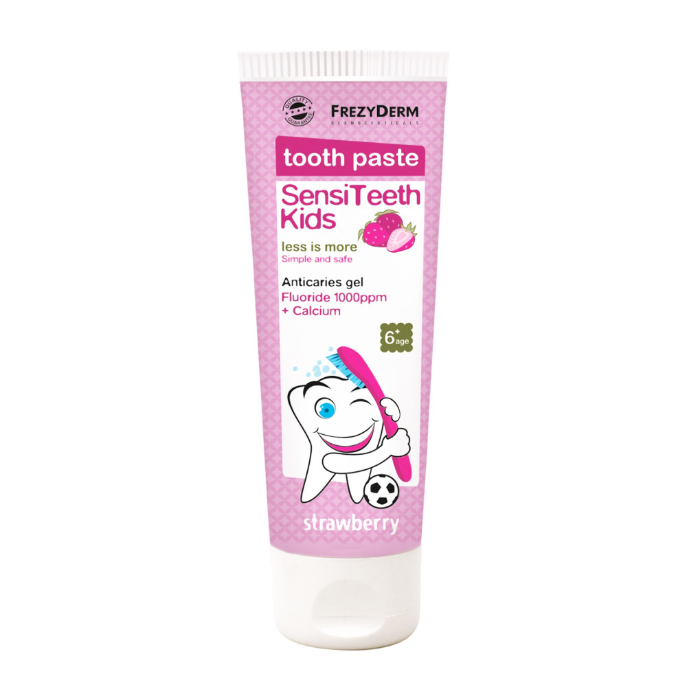Frezyderm SensiTeeth Kids Toothpaste Strawberry 1000Ppm 50ml - Παιδική Οδοντόπαστα Κατά Της Τερηδόνας