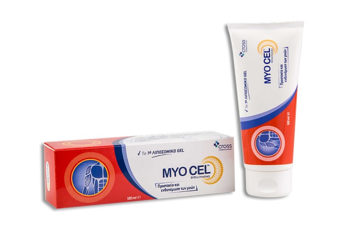 Cross Pharmaceuticals Myo Cel 100ml - Λιποσωμικό Gel Για Προστασία και Ενδυνάμωση Των Μυών