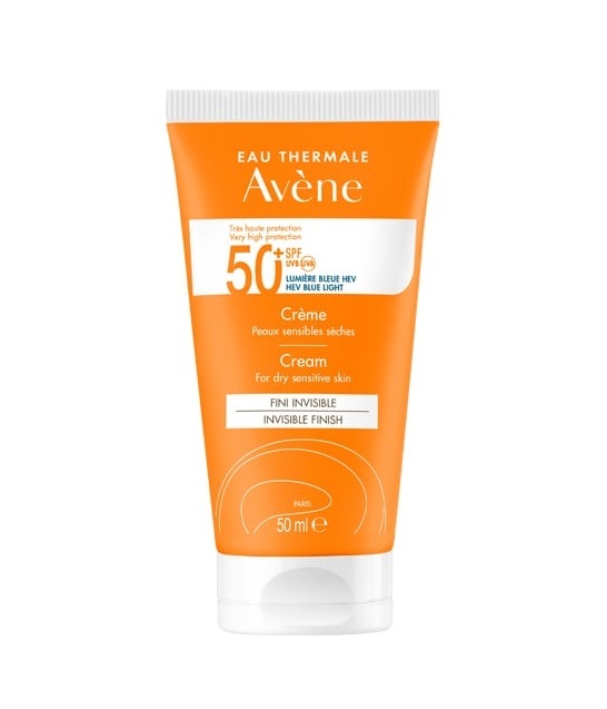 Avene Cream SPF50+ 50ml - Αντηλιακή Κρέμα Προσώπου Για Ξηρό και Ευαίσθητο Δέρμα