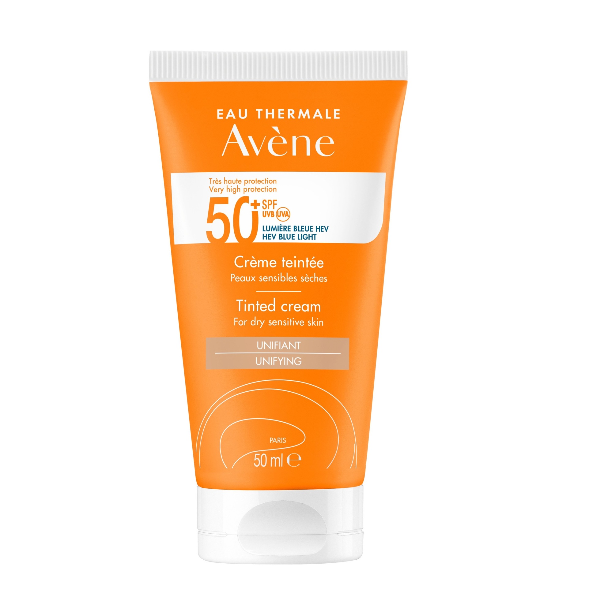 Avene Cream Teintee SPF50+ 50ml - Αντηλιακή Κρέμα Προσώπου Με Χρώμα Για Ξηρό και Ευαίσθητο Δέρμα