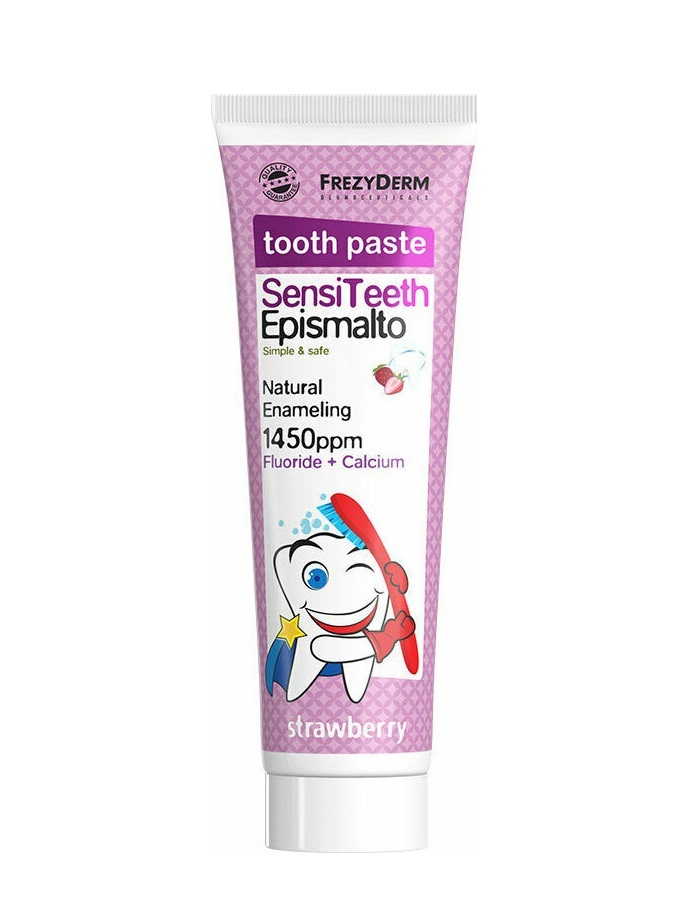Frezyderm Sensiteeth Epismalto Toothpaste 1450Ppm Fluoride + Calcium 50ml - Παιδική Οδοντόκρεμα Επισμάλτωσης