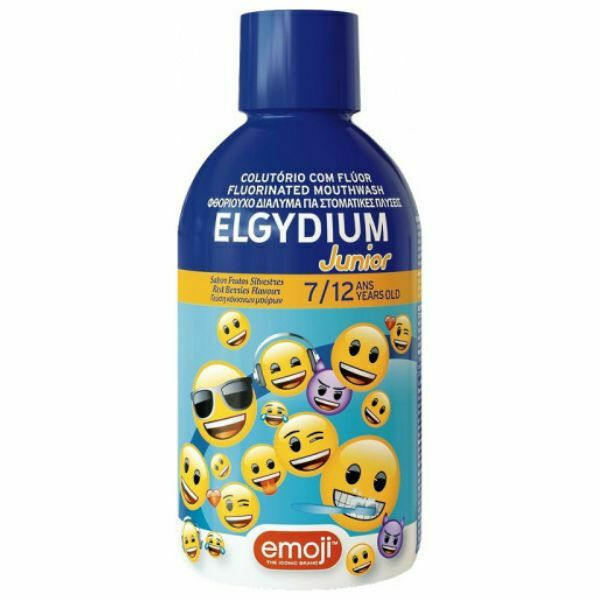 Elgydium Junior Emoji Mouthwash 500ml - Στοματικό Διάλυμα Για Παιδιά 7-12 Ετών Με Γεύση Κόκκινα Μούρα