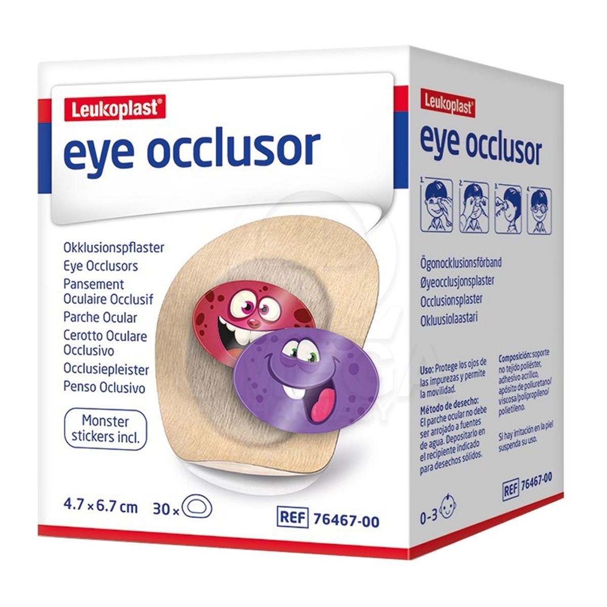 Bsn Leukoplast Eye Occlusor 4.7x6.7cm 30τμχ - Yποαλλεργικά Αυτοκόλλητα Φωτοστεγανά Επιθέματα