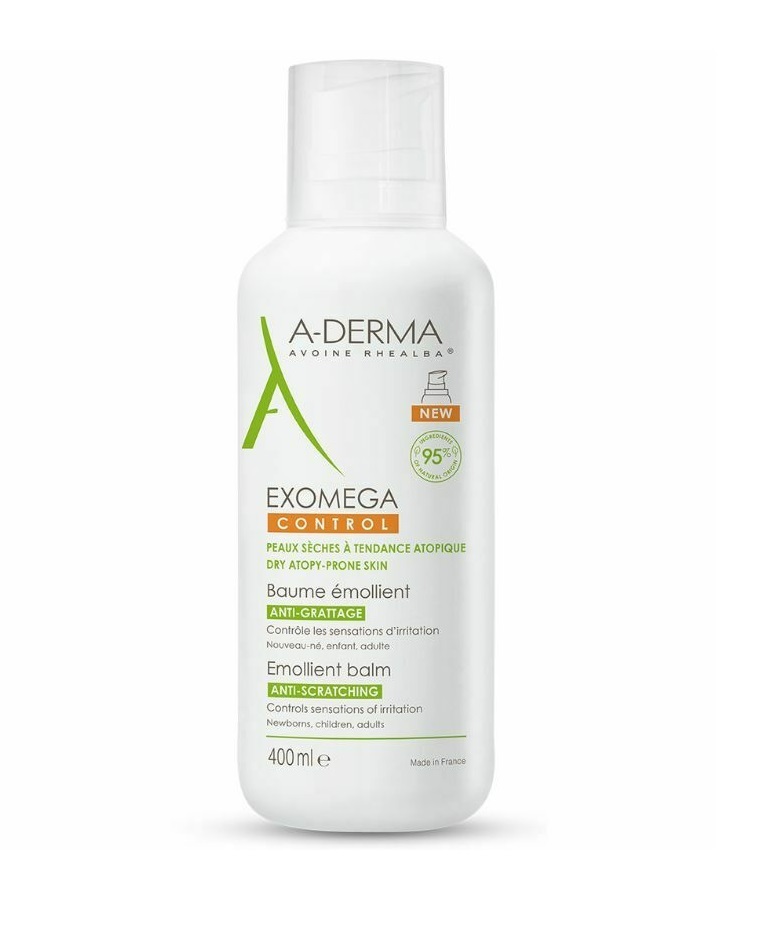 A-Derma Exomega Control Baume Emollient Rich 400ml - Καταπραϋντική Κρέμα Για Ατοπικό Δέρμα