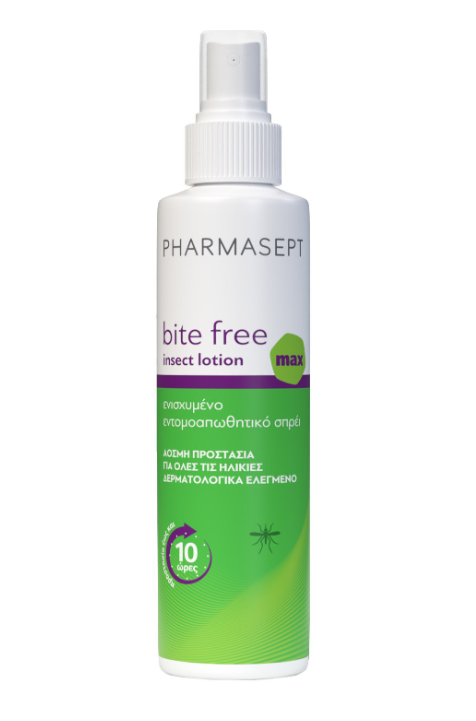 Pharmasept Bite Free Insect Max Lotion 100ml - Ενισχυμένο Εντομοαπωθητικό Σπρέι