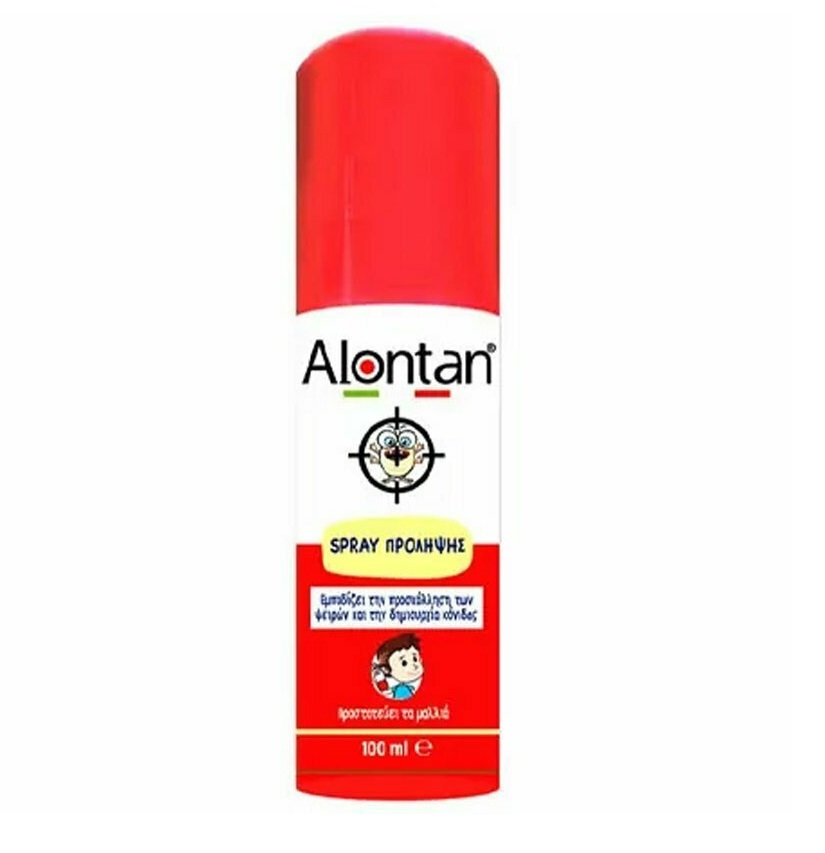 Alontan Spray 100ml - Spray Πρόληψης Που Εμποδίζει Την Προσκόλληση Των Ψειρών και Την Δημιουργία Κόνιδας