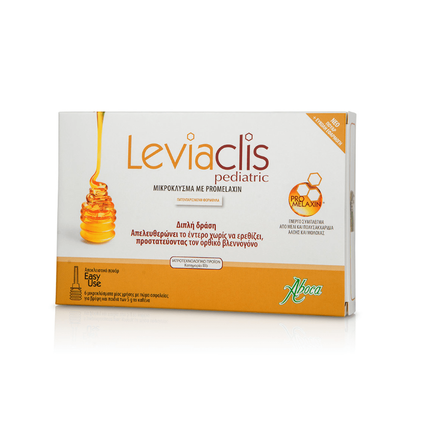 Aboca Leviaclis Pediatric 6x5gr - Μικροκλύσμα Με Promelaxin Για Την Καταπολέμηση Της Δυσκοιλιότητας