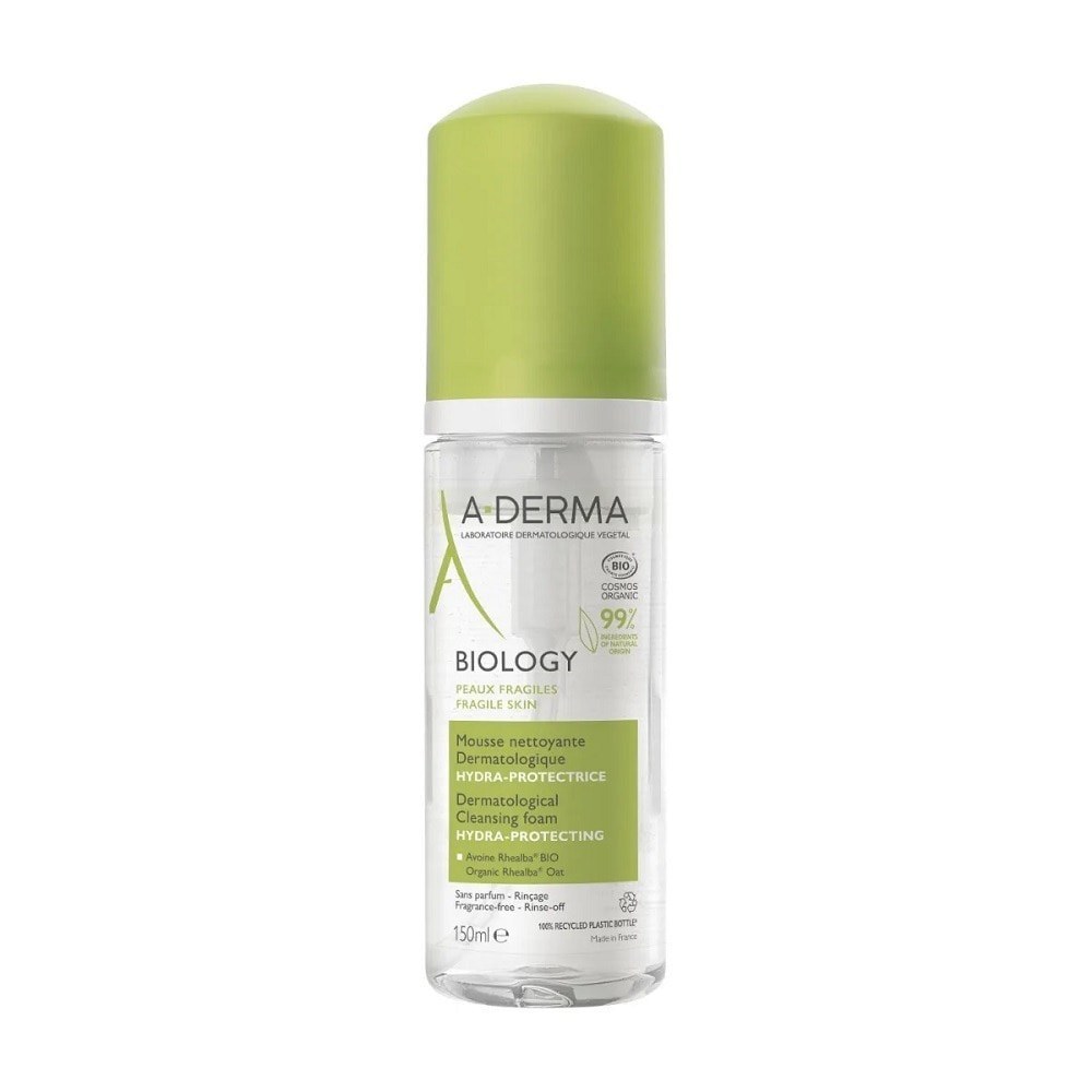 A-Derma Biology Hydra-Protective Dermatological Cleansing Foam 150ml - Ενυδατικός Αφρός Καθαρισμού Για Ευαίσθητες Επιδερμίδες#