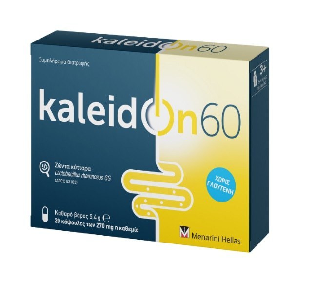 Menarini Kaleidon 60 Lactobacillus rhamnosus GG 20 Κάψουλες Tων 270mg - Προβιοτικό Συμπλήρωμα Διατροφής