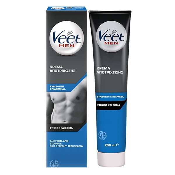 Veet Men Sensitive Skin 200ml - Κρέμα Αποτρίχωσης Για Ανδρες Για Ευαίσθητη Επιδερμίδα