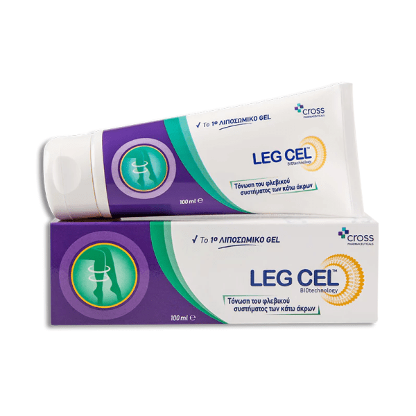 Cross Pharmaceuticals Leg Gel 100ml - Λιποσωμική Γέλη Για Την Τόνωση Του Φλεβικού Συστήματος Των Κάτω Άκρων