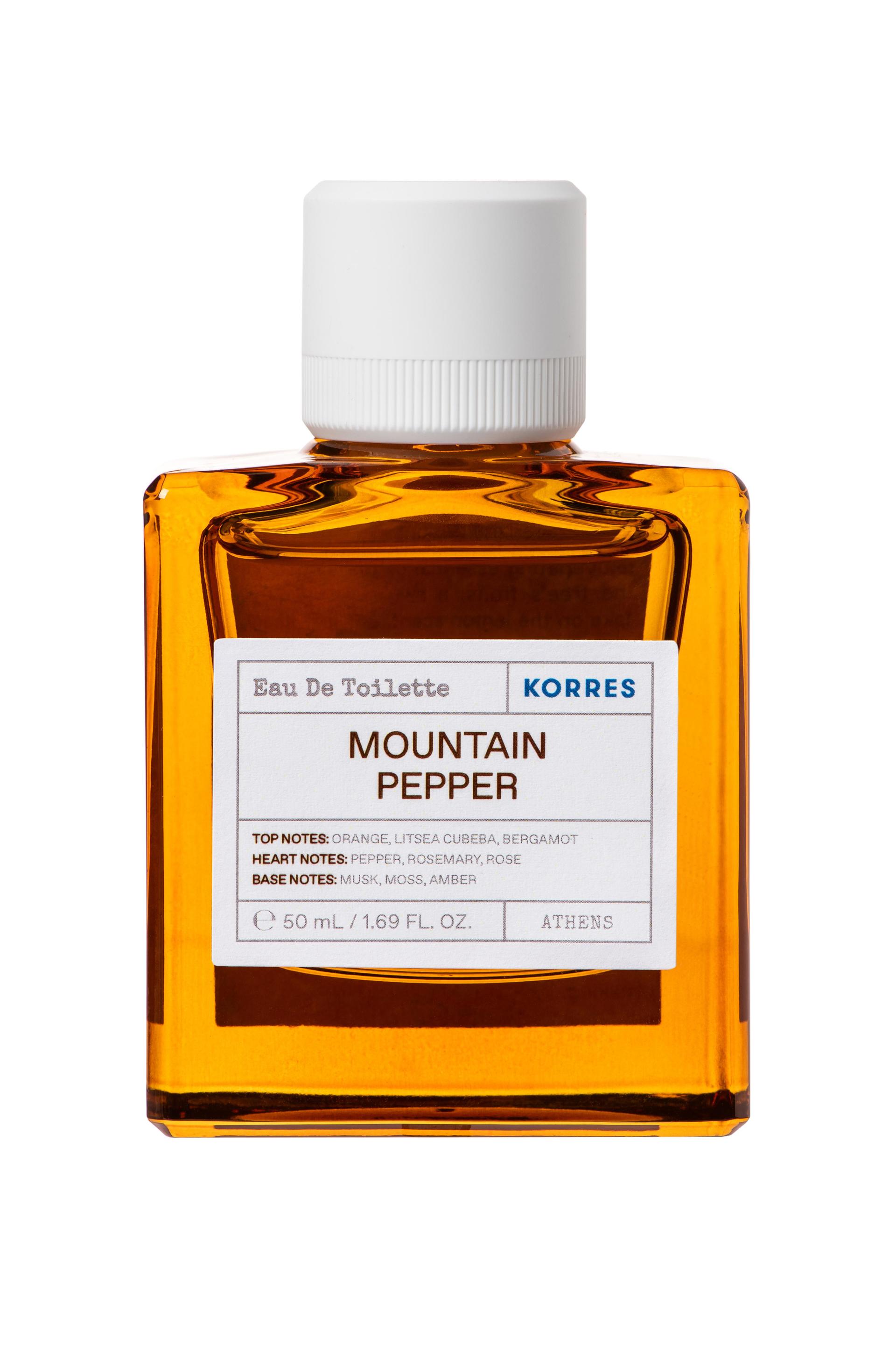 Korres Mountain Pepper Eau de Toilette 50ml - Ανδρικό Άρωμα Με Νότες Orange. Litsea. Cubeba. Bergamot
