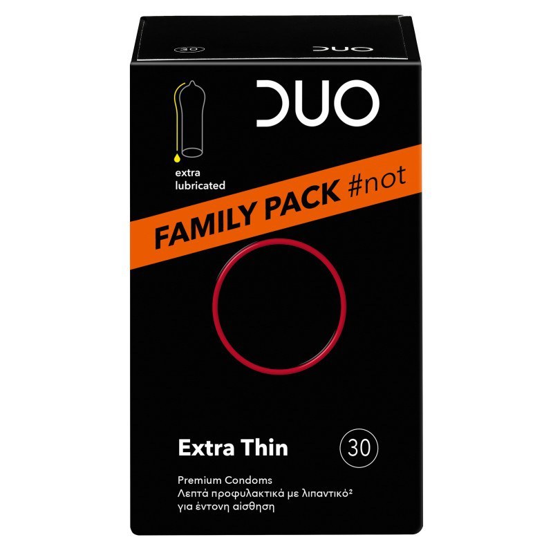 Duo Extra Thin Family Pack 30τμχ - Λεπτά Προφυλακτικά