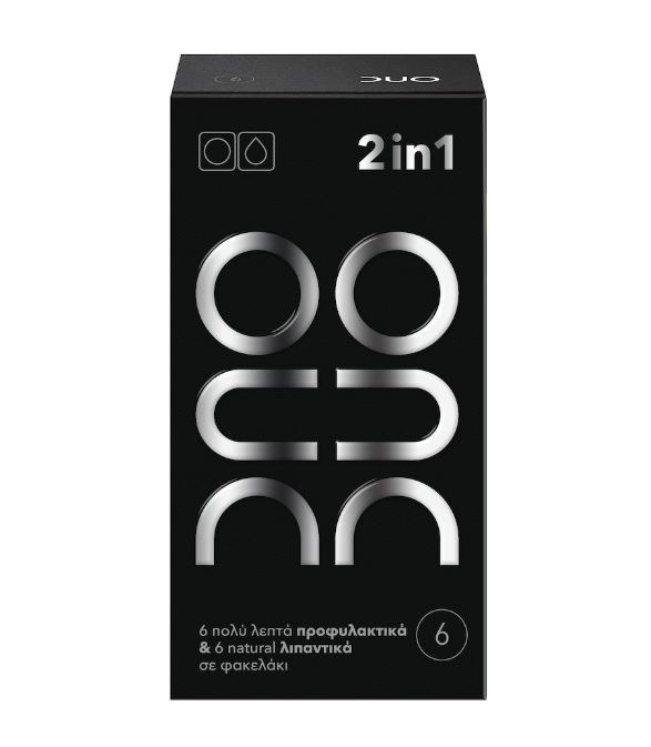 Duo 2 in 1 Ultra Thin Condoms 6τμχ και Natural Lubricants 6 Φακελάκια