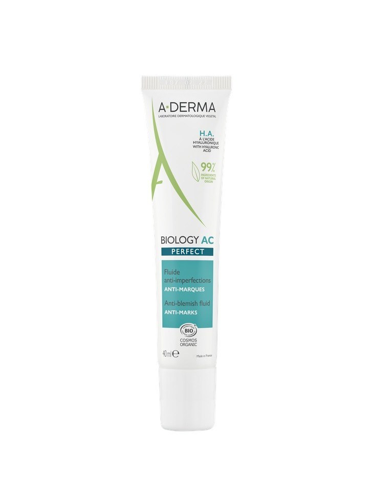 A-Derma Biology AC Perfect Anti-Blemish Fluid 40ml - Αντιγηραντική Κρέμα Προσώπου Κατά Των Ατελειών και Των Σημαδιών