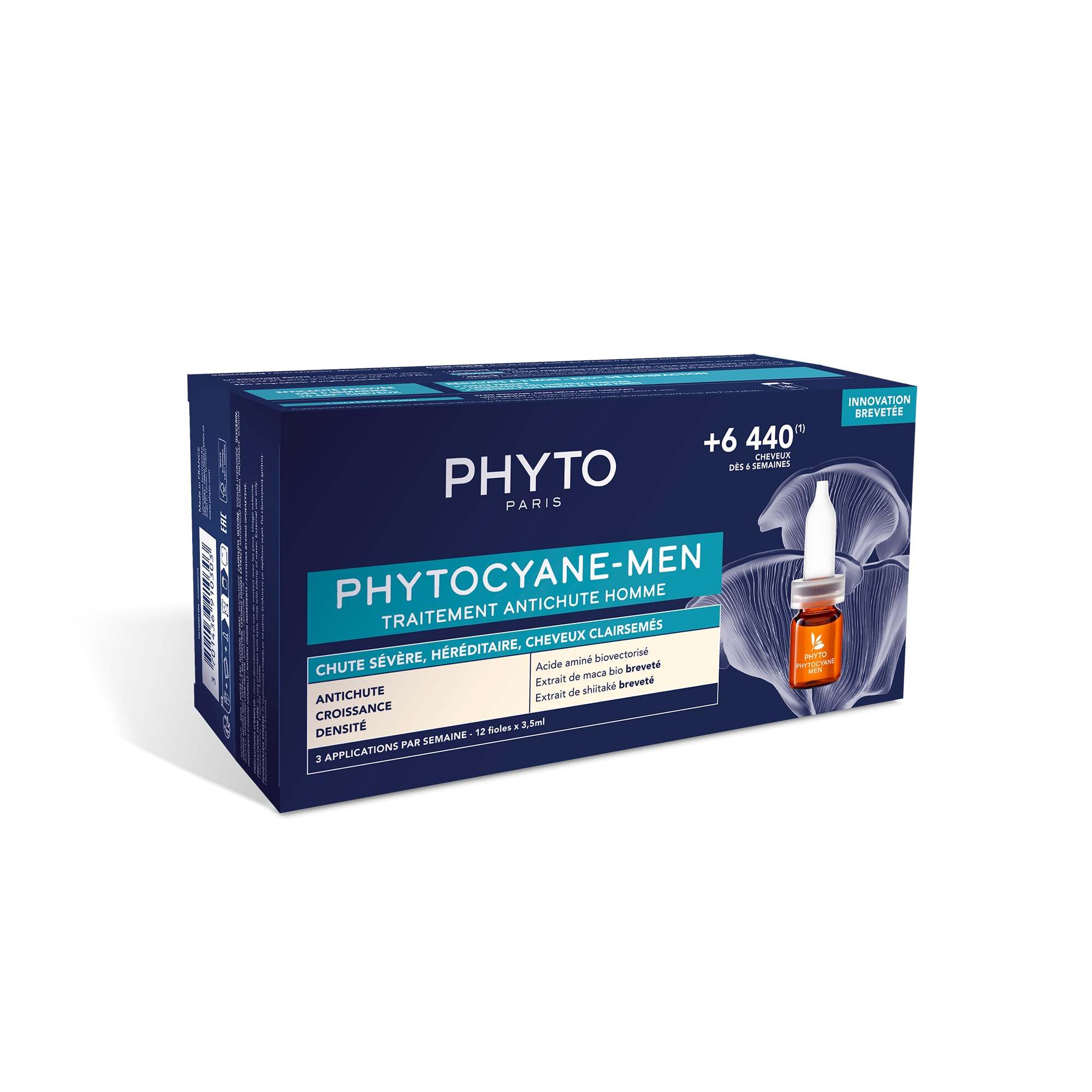 Phyto Phytocyane Men Traitement Antichute Homme 12x3.5ml - Θεραπεία Κατά Της Ανδρικής Τριχόπτωσης