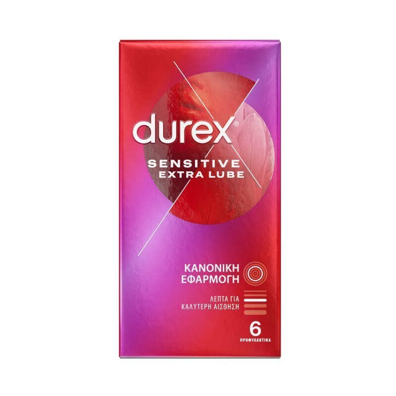 Durex Sensitive Thin Feel 6τμχ - Λεπτά Προφυλακτικά Για Καλύτερη Αίσθηση