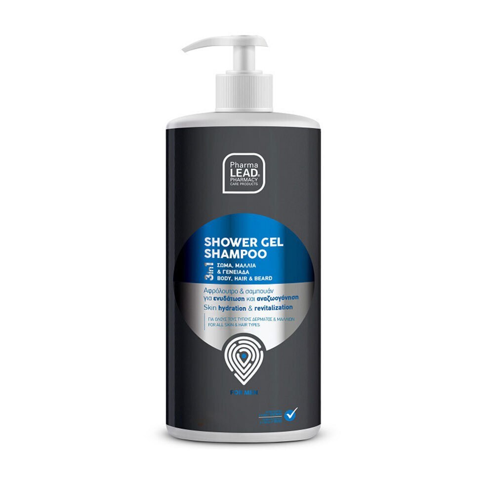 PharmaLead Men ShowerGel και Shampoo 1lt - Αφρόλουτρο και Σαμπουάν Για Ενυδάτωση και Αναζωογόνηση