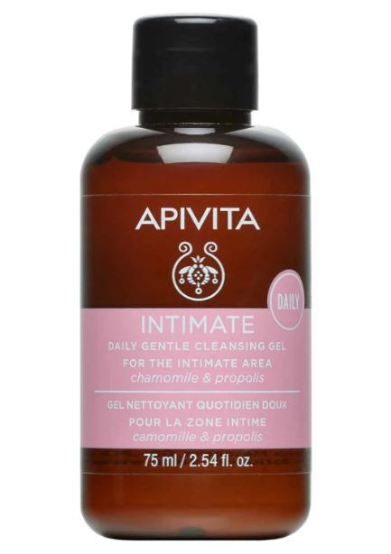 Apivita Intimate Daily Gentle Cleansing Gel 75ml - Τζέλ Καθαρισμού Για Την Ευαίσθητη Περιοχή Με Χαμομήλι και Πρόπολη