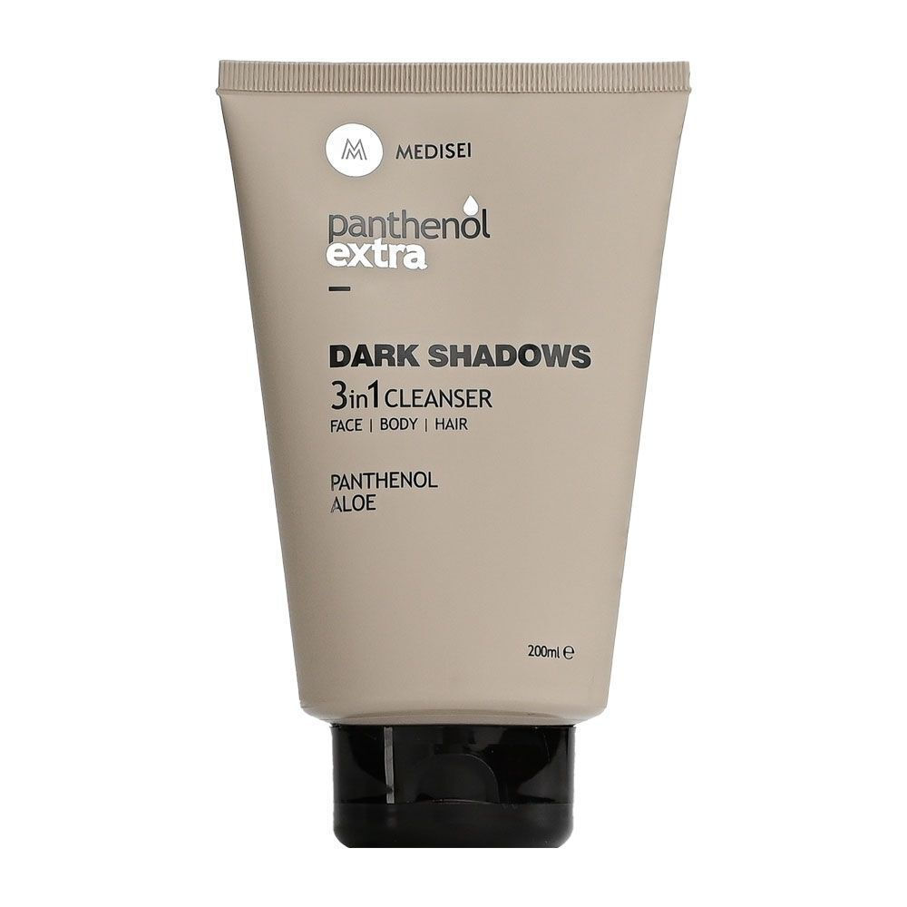 Medisei Panthenol Extra Dark Shadows 3in1 Cleanser 200ml - Καθαριστικό Προσώπου. Σώματος και Μαλλιών