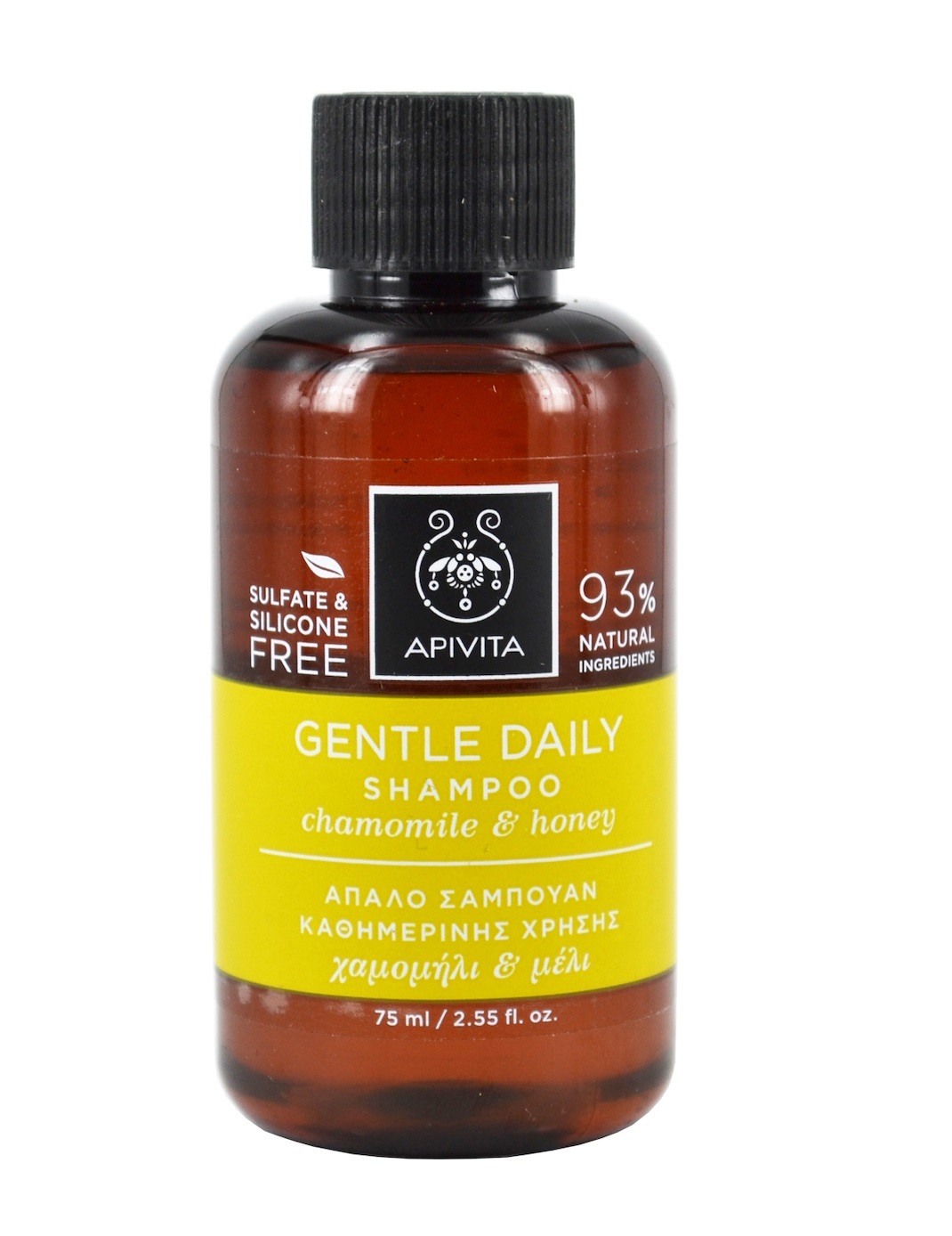Apivita Gentle Daily Shampoo 75ml - Απαλό Σαμπουάν Καθημερινής Χρήσης Με Χαμομήλι και Μέλι