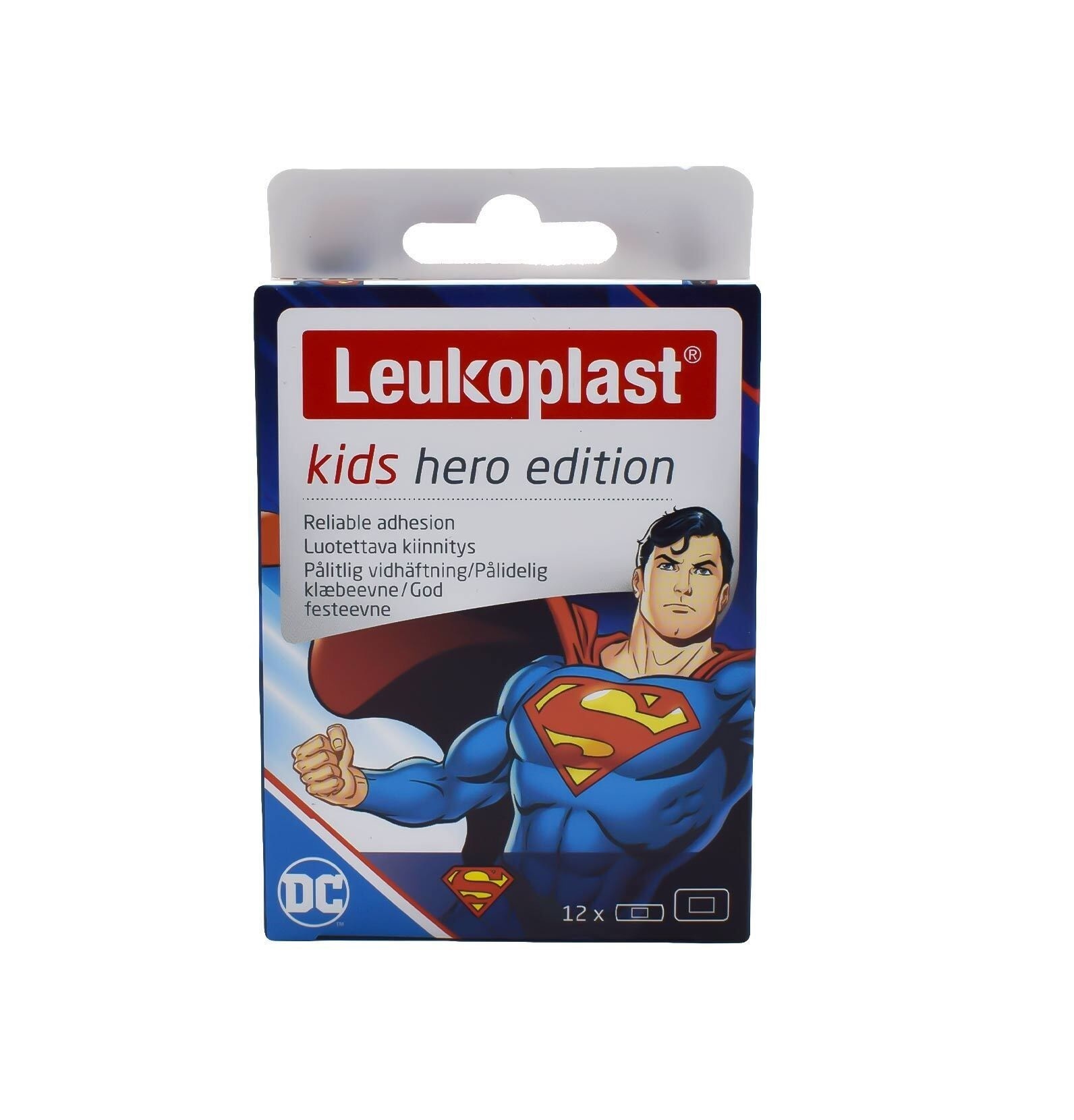 Bsn Leukoplast Kids Hero Edition Superman 2 Μεγέθη 19x56mm και 38x63mm 12τμχ
