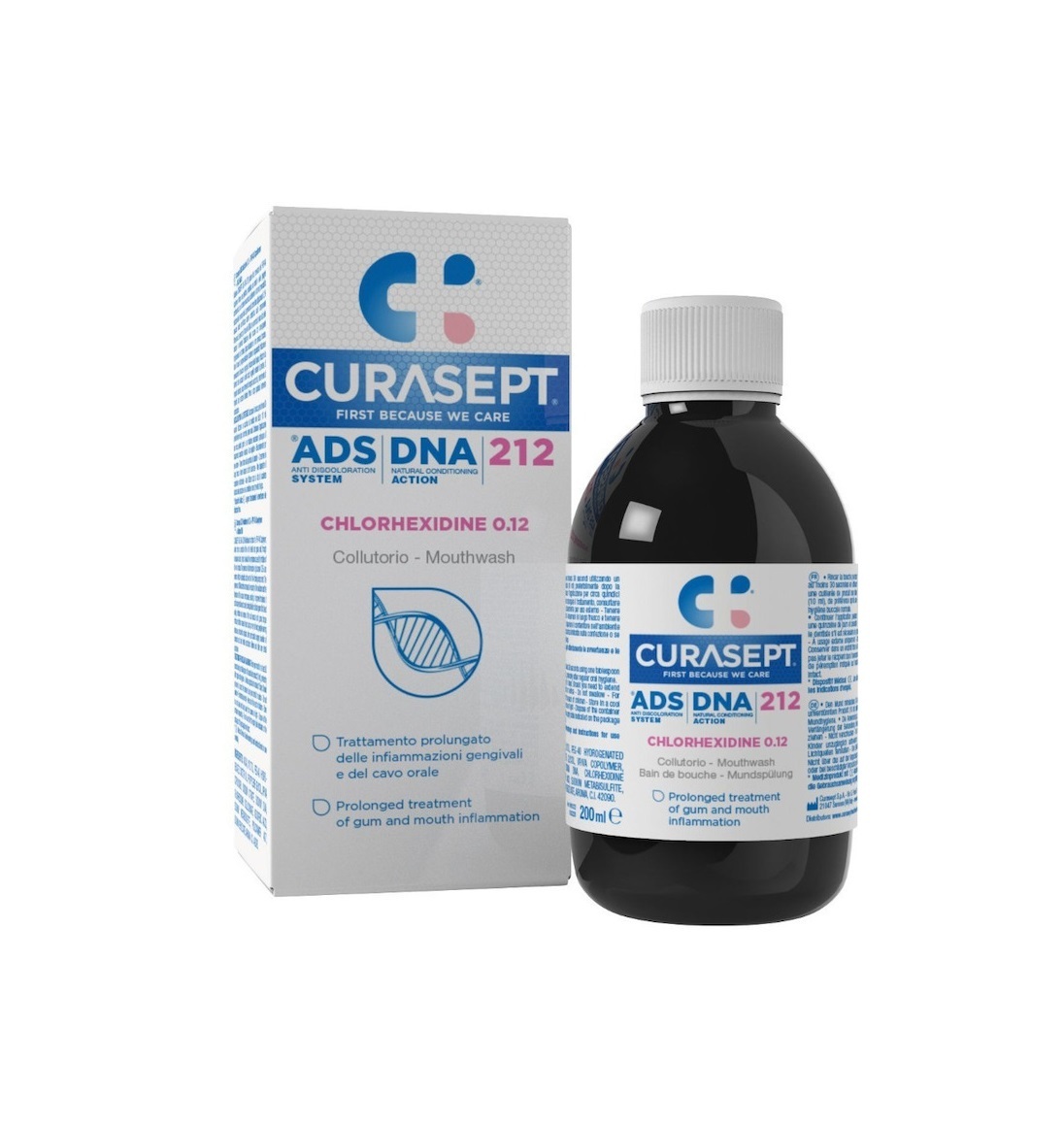 Curaprox ADS DNA 212 Chlorhexidine 0.12% 200ml - Στοματικό Διάλυμα Χλωρεξιδίνης