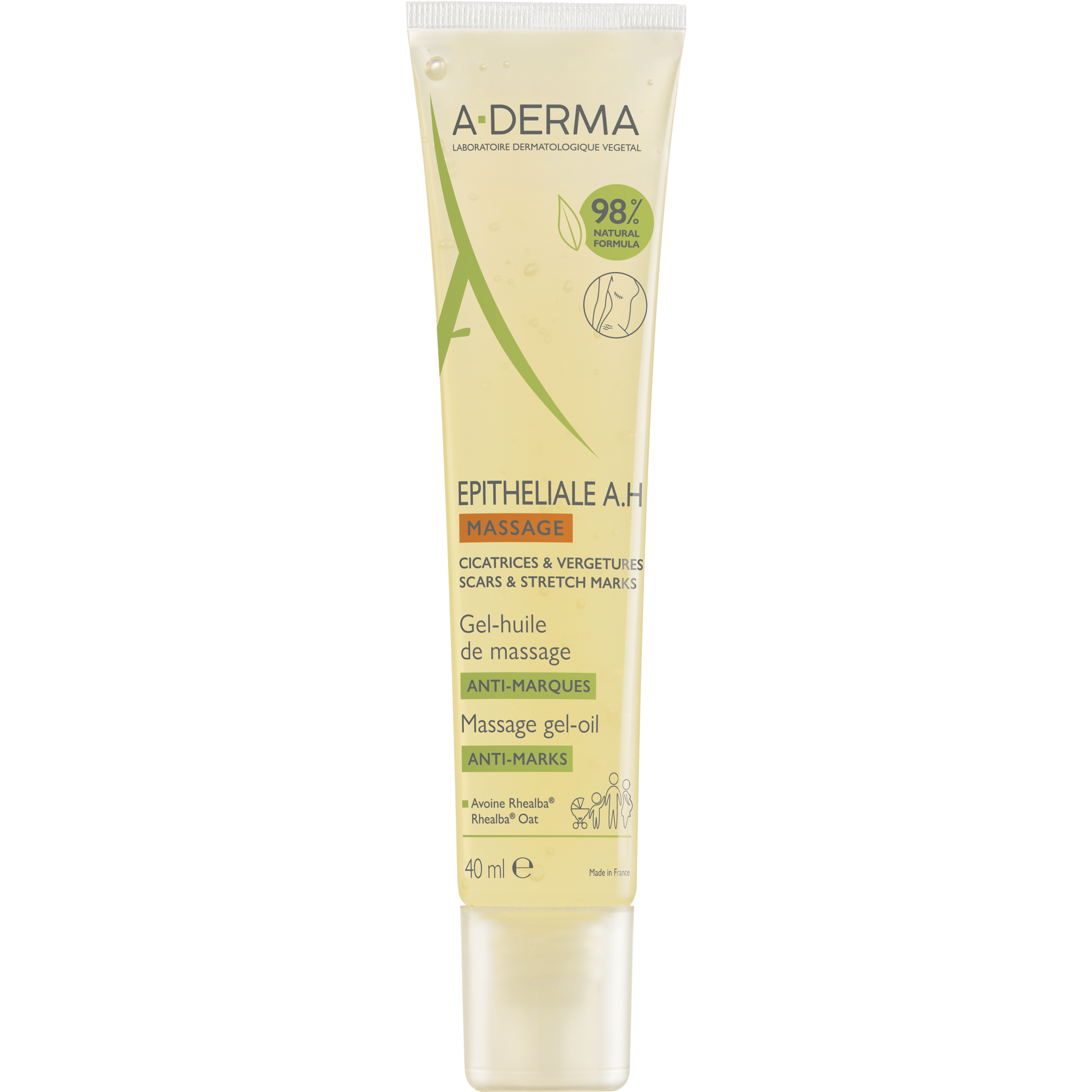 A-Derma Epitheliale A.H Duo Massage Gel-Oil 40ml - Ελαιώδες Τζέλ Για Μασάζ Κατά Των Δερματικών Σημαδιών