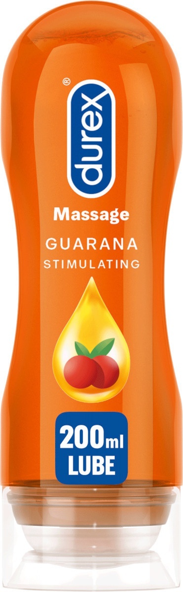 Durex Massage Gel Guarana 200ml - Τζελ Για Μασάζ και Λιπαντικό Με Εκχύλισμα Guarana