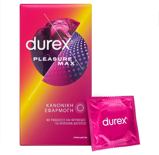 Durex Pleasuremax 6τμχ - Προφυλακτικά Με Κουκίδες και Ραβδώσεις