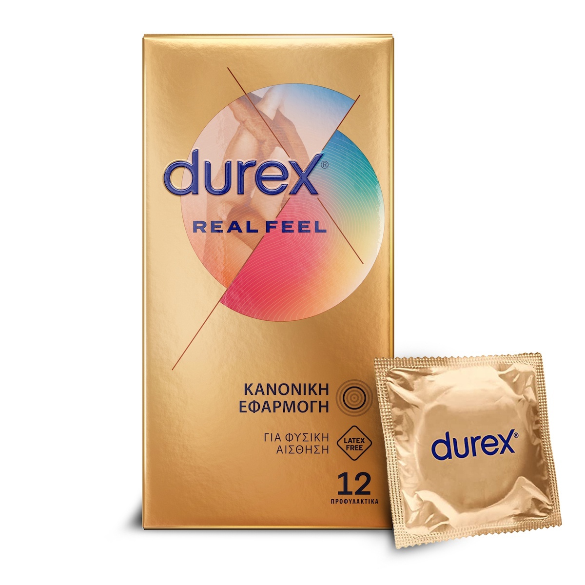 Durex Real Feel 12τμχ - Προφυλακτικά Πολύ Λεπτά Χωρίς Λάτεξ