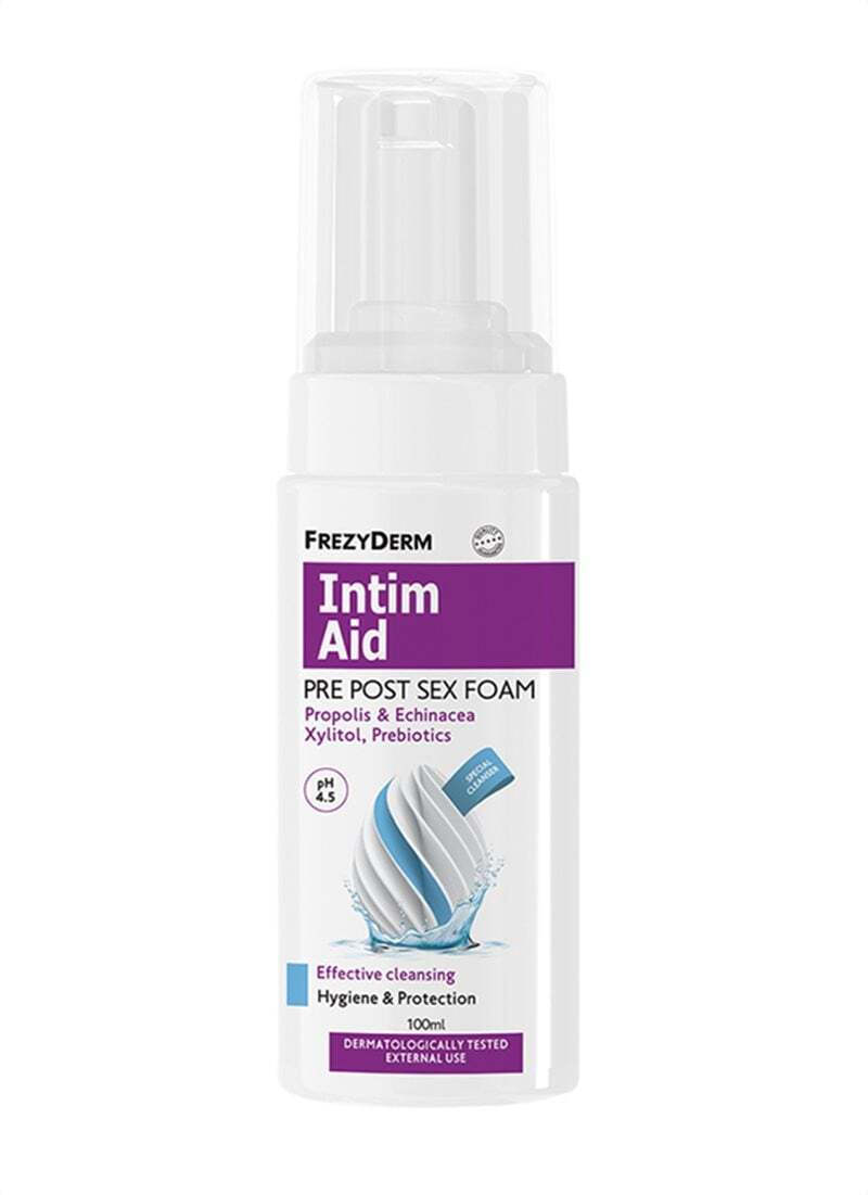Frezyderm Intim Aid Pre Post Sex Foam pH4.5 100ml- Ειδικός Αφρός Καθαρισμού Για Πρίν και Μετά Την Σεξουαλική Επαφή