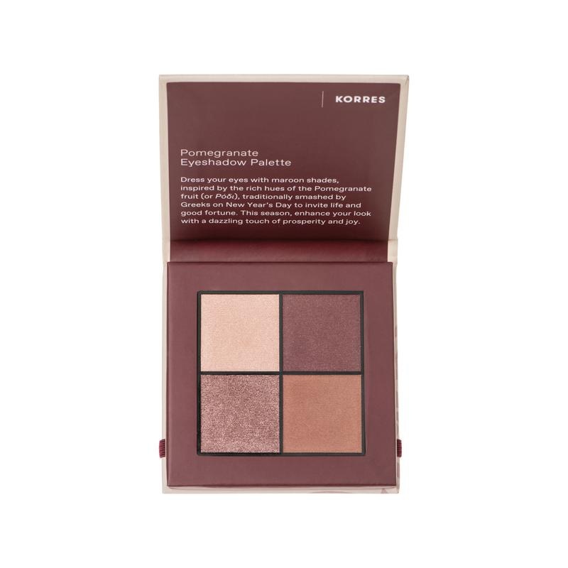 Korres Eyeshadow Palette Pomegranate 5gr - Τετραπλή Παλέτα Σκιών Με Πλούσιο Χρώμα Για Έντονο Αποτέλεσμα #