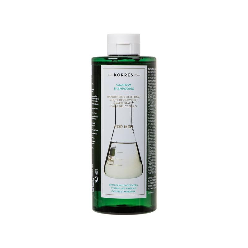 Korres Cystine και Minerals Hair Loss Shampoo 400ml - Ανδρικό Σαμπουάν Κατά Της Τριχόπτωσης Με Κυστίνη και Ιχνοστοιχεία