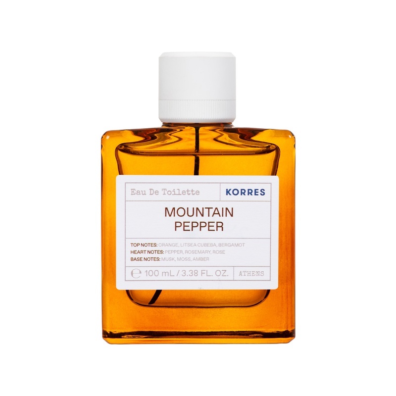 Korres Mountain Pepper Eau De Toilette 100ml - Ανδρικό Άρωμα Με Νότες Orange. Litsea. Cubeba. Bergamot