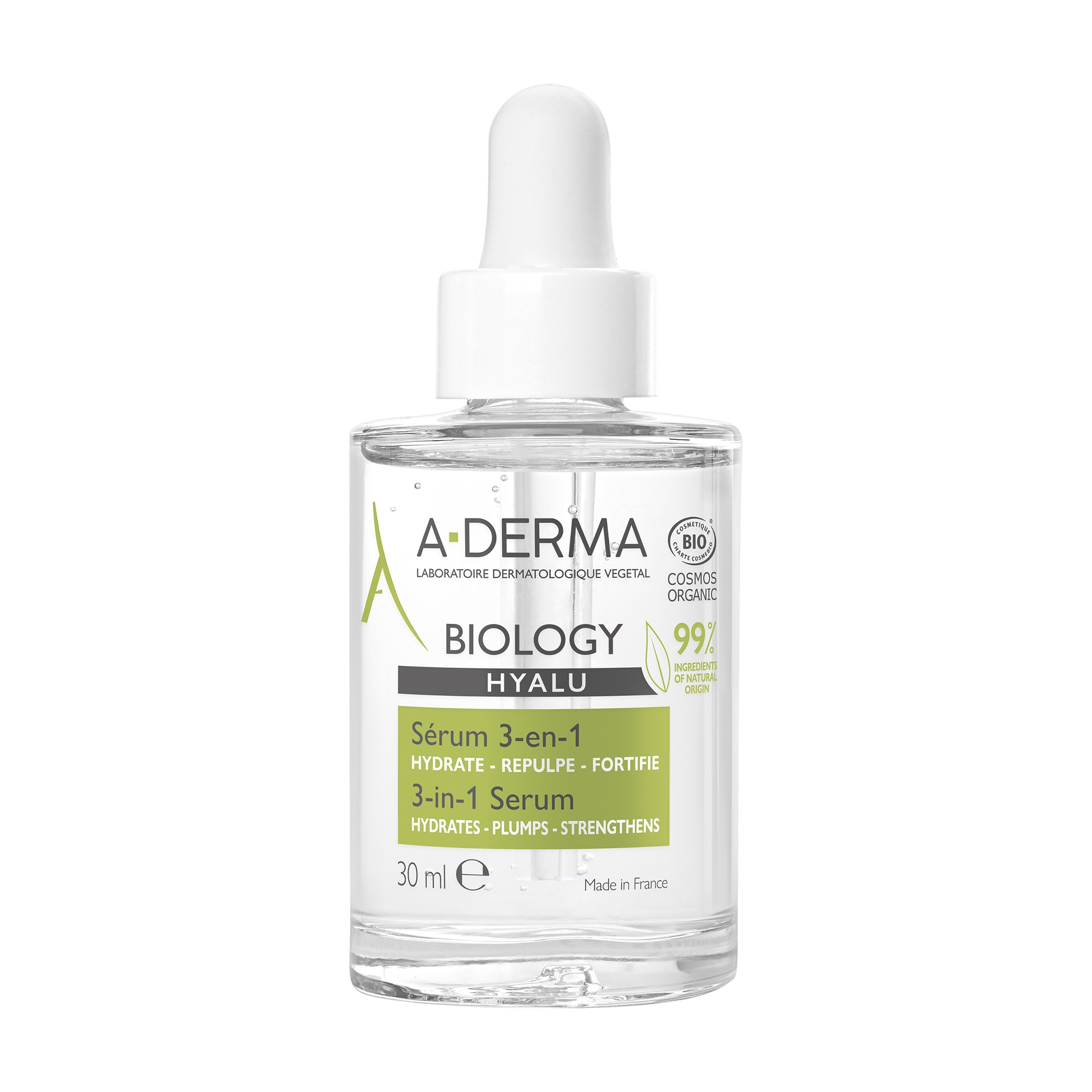 A-Derma Biology Hyalu 3in1 Serum 30ml - Βιολογικός Ενυδατικός Ορός Προσώπου