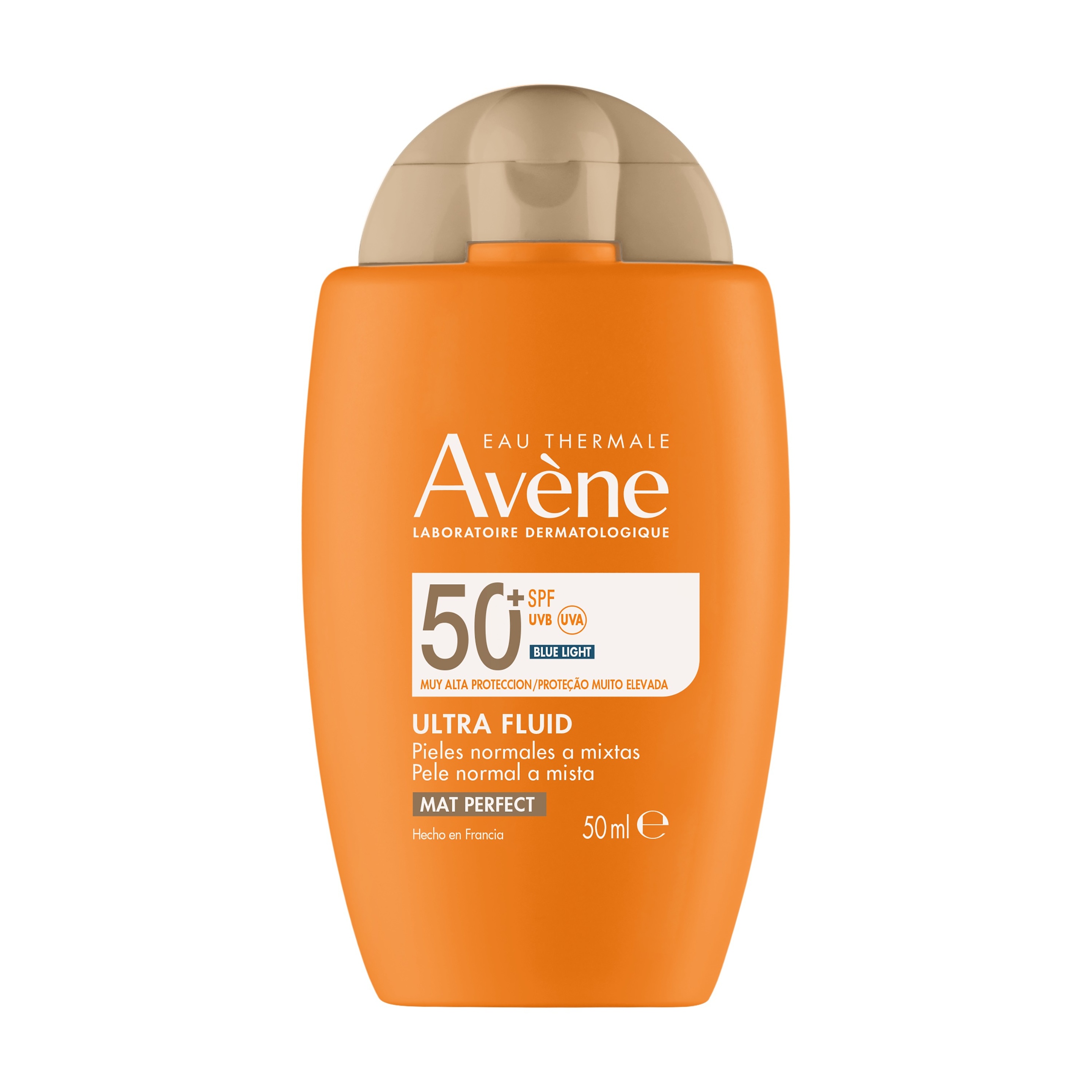 Avene Ultra Fluid Perfector SPF50+ 50ml - Αντηλιακή Κρέμα Προσώπου Mε Χρώμα Χωρίς Άρωμα