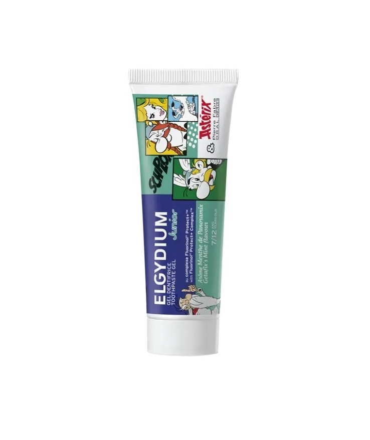 Elgydium Junior Asterix Mint Flavour 50ml - Οδοντόκρεμα Με Απαλή Γεύση Μέντας Για Παιδιά 7-12 Ετών