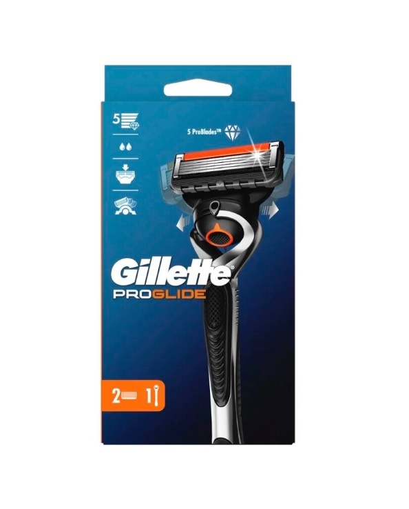 Gillette Proglide Flexball - Ξυριστική Μηχανή με 2 Ανταλλακτικές Κεφαλές 5 Λεπίδων και Λιπαντική Ταινία