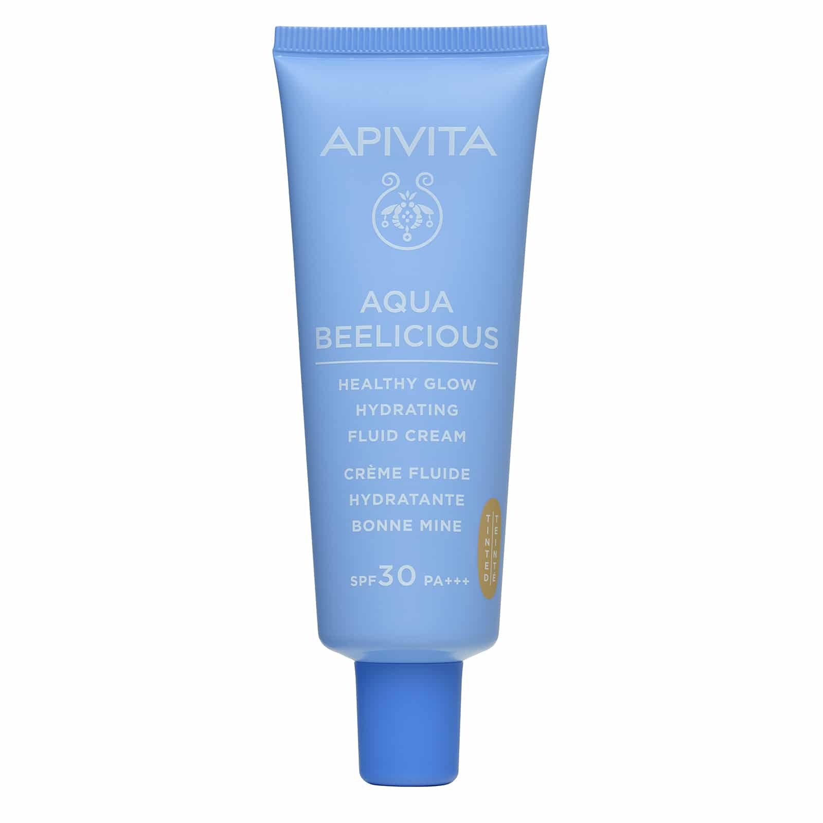 Apivita Aqua Beelicious Hydrating Fluid Cream SPF30 Tinted 40ml - Λεπτόρρευστη Κρέμα Ενυδάτωσης Για Φυσική Λάμψη