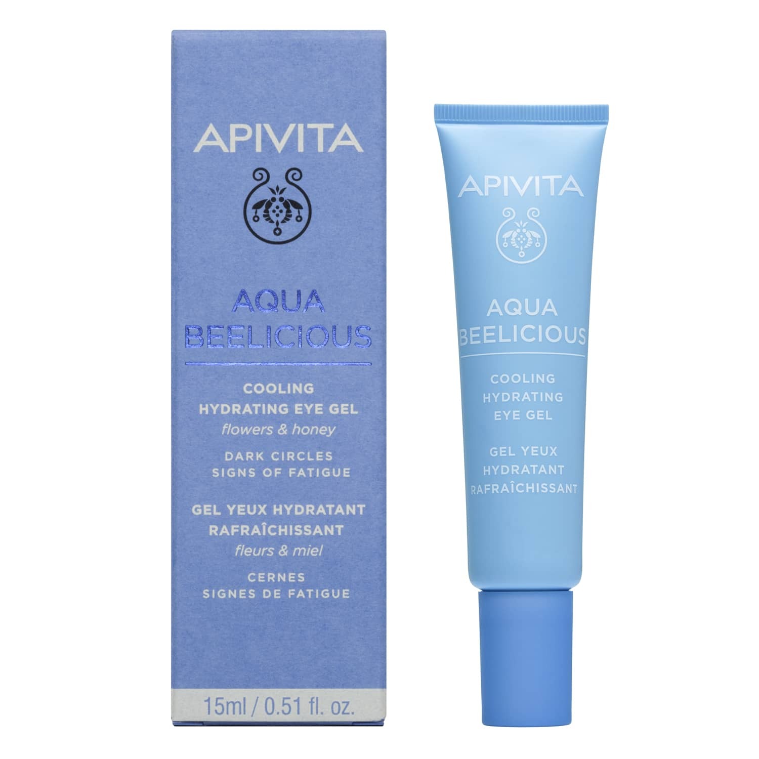 Apivita Aqua Beelicious Cooling Hydrating Eye Gel 15ml - Δροσιστικό Gel Ενυδάτωσης Για Τα Μάτια Με Λουλούδια και Μέλι