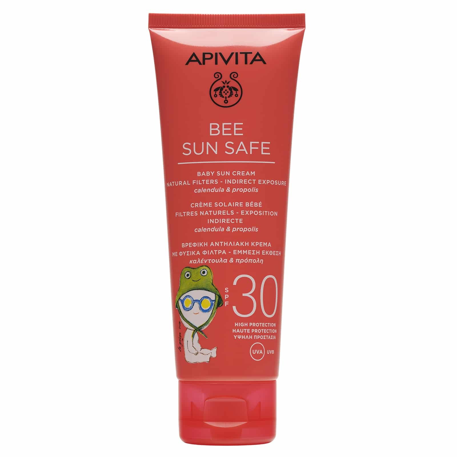 Apivita Bee Sun Safe Baby Sun Cream SPF30 100ml - Βρεφική Αντηλιακή Κρέμα Υψηλής Προστασίας Με Καλέντουλα και Πρόπολη