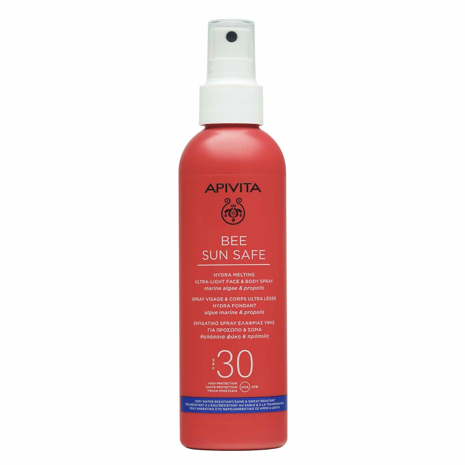Apivita Bee Sun Safe Hydra Melting Ultra Light Face και Body Spray SPF30 200ml - Ενυδατικό Αντηλιακό Spray Ελαφριάς Υφής