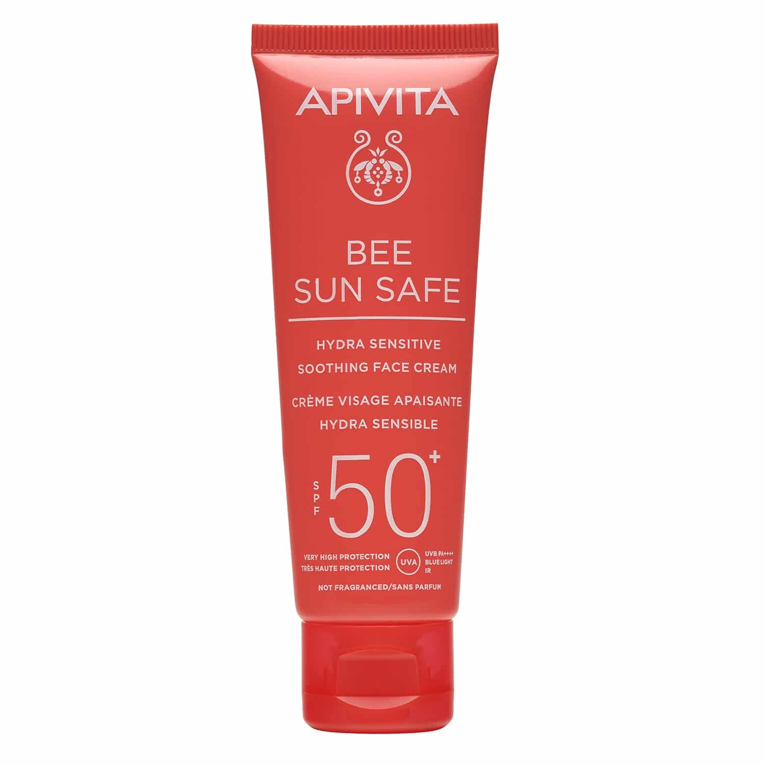 Apivita Bee Sun Safe Hydra Sensitive Soothing Face Cream SPF50+ 50ml - Καταπραϋντική Αντηλιακή Κρέμα Προσώπου Ελαφριάς Υφής