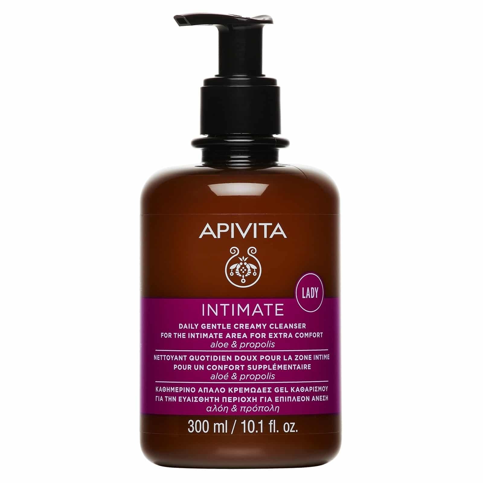 Apivita Intimate Lady Daily Gentle Creamy Cleanser 300ml - Τζελ Καθαρισμού Ευαίσθητης Περιοχής Με Αλόη και Πρόπολη