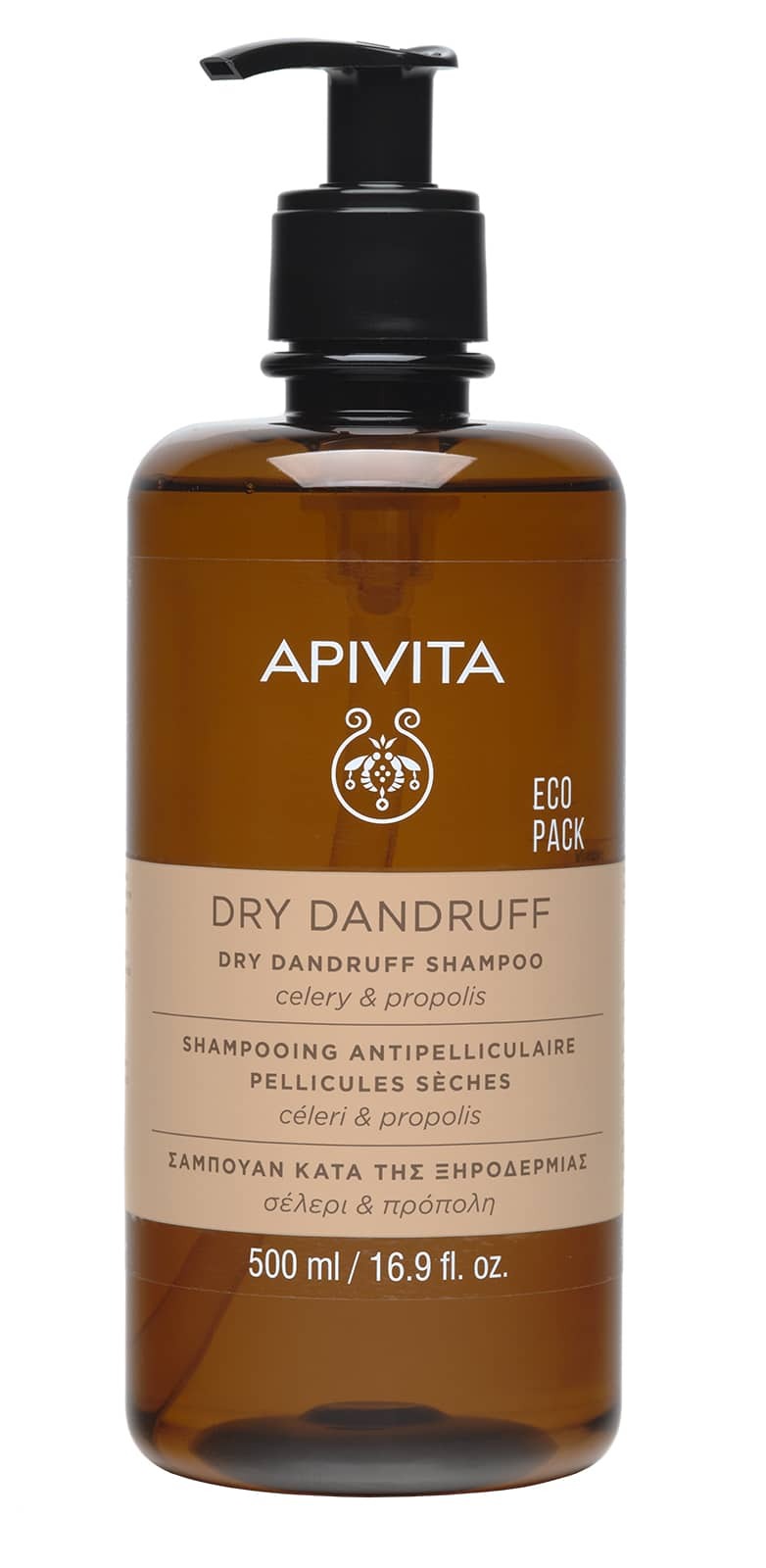 Apivita Dry Dandruff Shampoo Celery και Propolis 500ml - Σαμπουάν Κατά Της Ξηροδερμίας Με Σέλερι και Πρόπολη