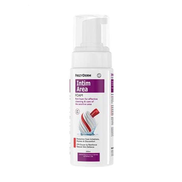 Frezyderm Intim Area Foam pH 4.0 200ml - Πλούσιος Αφρός Καθαρισμού και Περιποίησης Της Ευαίσθητης Περιοχής