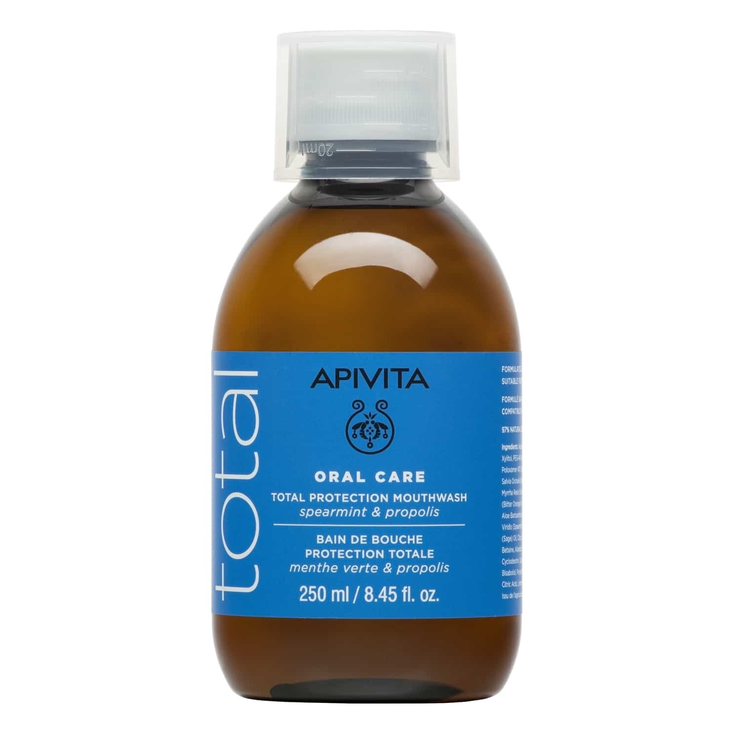 Apivita Natural Dental Care Total 250ml - Στοματικο Διαλυμα Με Δυόσμο και Πρόπολη