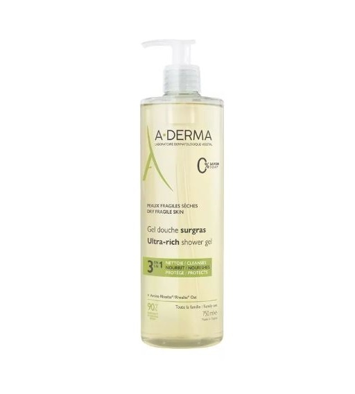 A-Derma Ultra-Rich Shower Gel 750ml - Πλούζιο ΤΖελ Καθαρισμού Για Το Ξηρό Δέρμα