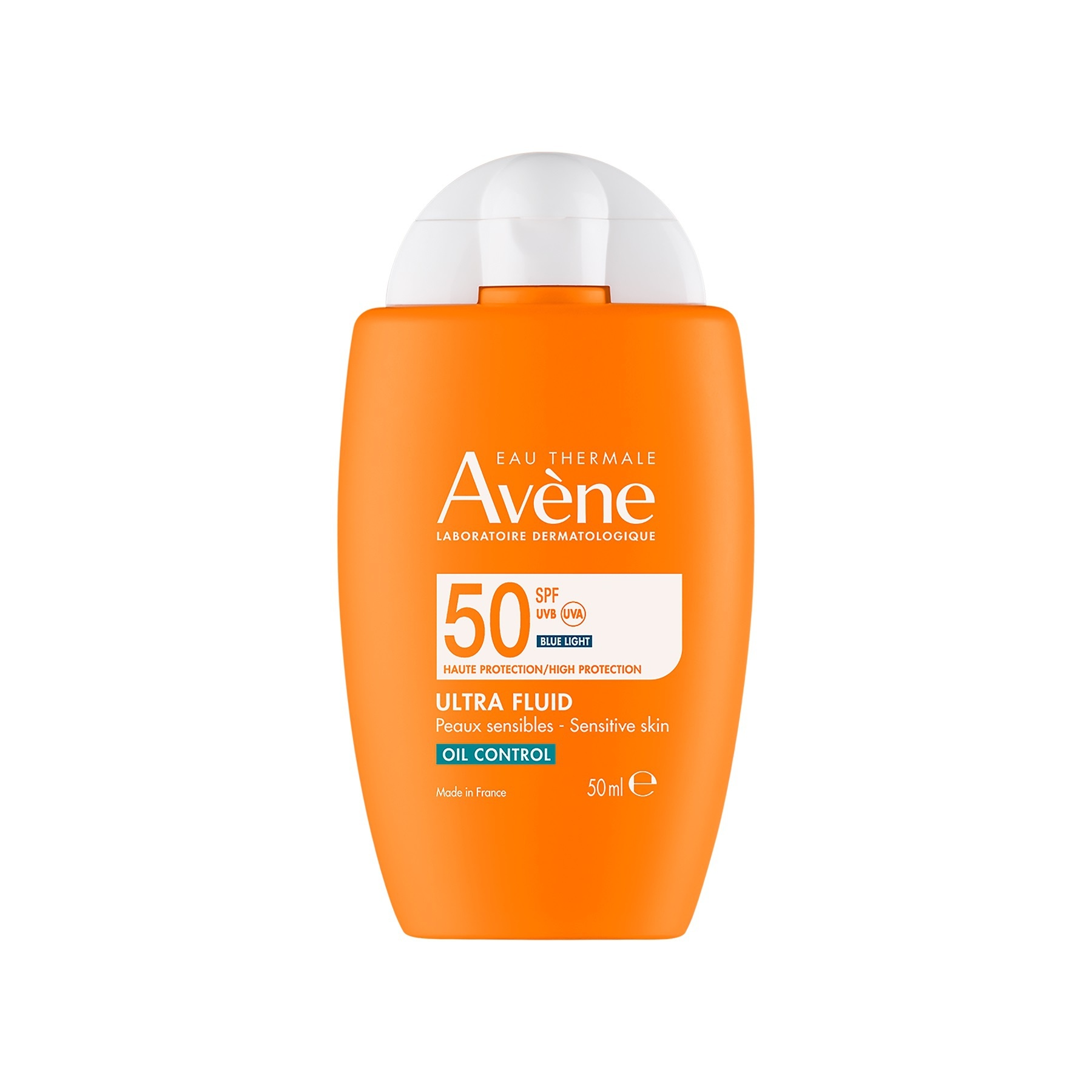 Avene Ultra Fluid Oil Control SPF50+ 50ml - Λεπτόρρευστο Αντηλιακό Χωρίς Άρωμα Για Ευαίσθητο Δέρμα